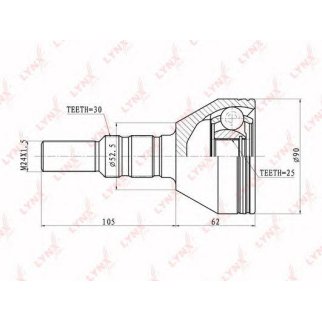 ШРУС наружный LYNXauto CO5909 фото