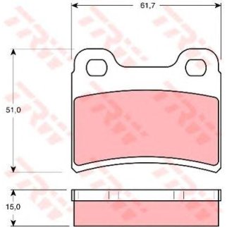 Колодки тормозные задние к-кт TRW GDB1124 фото