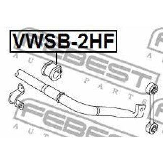 Втулка (сайлентблок) переднего стабилизатора FEBEST VWSB-2HF фото