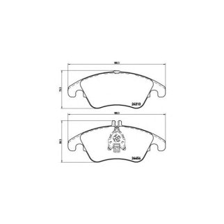 Колодки тормозные передние к-кт brembo P 50 069 фото