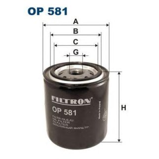 Фильтр масляный FILTRON OP 581 фото