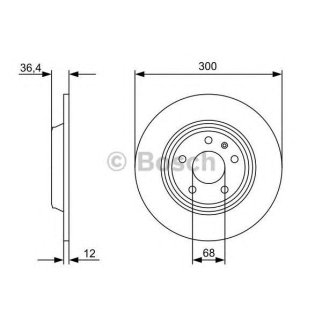 Диск тормозной задний BOSCH 0 986 479 382 фото