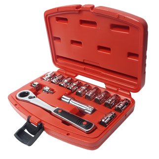 Набор головок со сквозным отверстием 10-19мм (в кейсе) 14 предметов JTC /1 фото