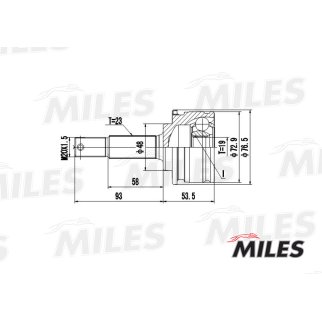 ШРУС NISSAN MICRA K11 1.0 92-00 нар. фото 3