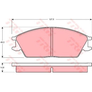 Колодки тормозные передние к-кт TRW GDB373 фото