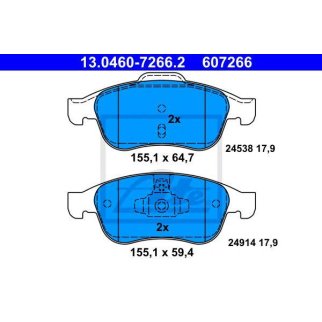 Колодки тормозные передние к-кт ATE 13.0460-7266.2 фото