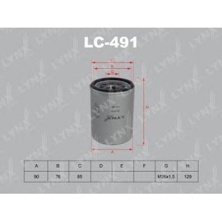 Фильтр масляный LYNXauto _LC-491 фото