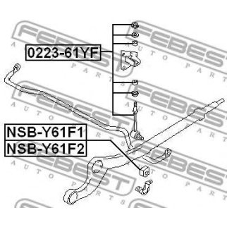 Втулка стабилизатора NISSAN PATROL (GR) Y61 97-10 пер. фото