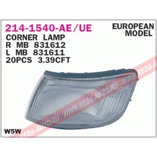 Фонарь указателя поворота угловой прав MITSUBISHI: SPACE WAGON БЕЛ фото