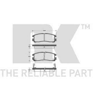 Колодки тормозные дисковые задние с звуковым предупреждением износа и прижимной пластиной / CHRYSLER фото