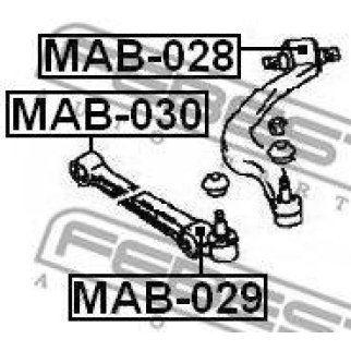MAB-030_сайлентблок задний прямого рычага! Mitsubishi Galant EA 96-03 фото