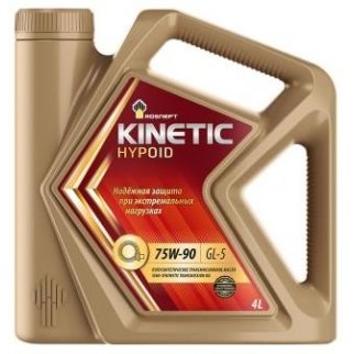 Масло трансмиссионное Rosneft Kinetic Hypoid 75W90 полусинтетическое 4 л 40816142 фото
