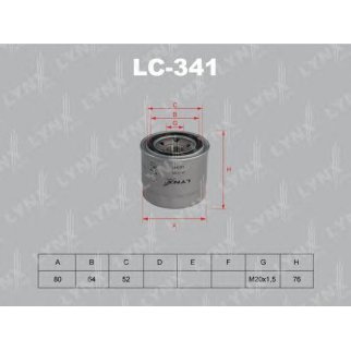 Фильтр масляный LYNXauto LC-341 фото