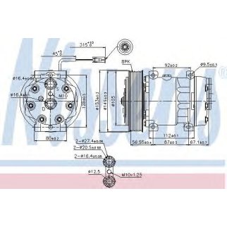 Компрессор системы кондиционирования Nissens 89458 фото