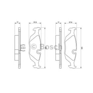 Колодки тормозные к-кт BOSCH 0 986 466 751 фото