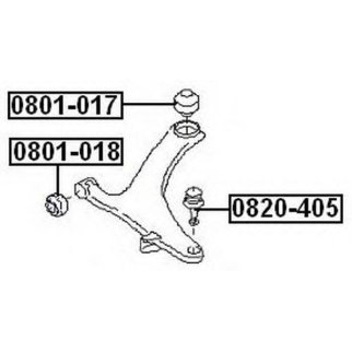 Сайлентблок ASVA 0801-017 фото