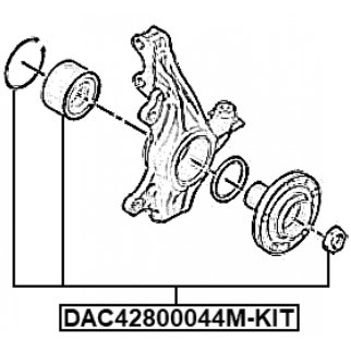 ПОДШИПНИК СТУПИЧНЫЙ ПЕРЕДНИЙ 42X80X44, шт фото 2