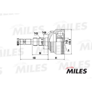 ШРУС наружный передний MILES GA20352 фото