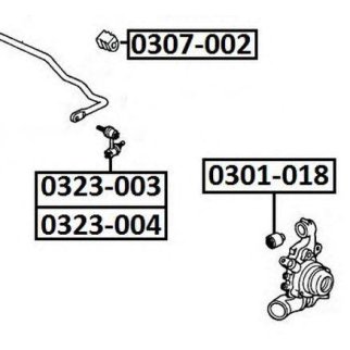 Втулка заднего стабилизатора ASVA 0307-002 фото