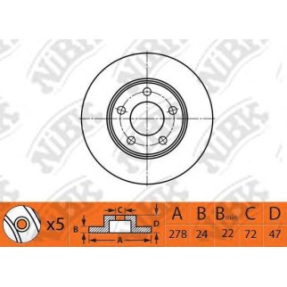 RN1519_диск тормозной передний! Ford Escape/Maverick фото