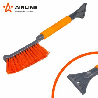 Щетка от снега и льда с эргономичной рукояткой + скребок (45 см) AIRLINE ABRN017 фото 3
