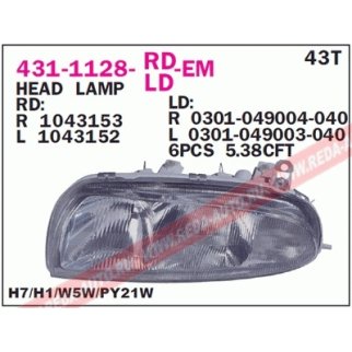 Фара передн лев с ЭК FORD: FIESTA 96- фото