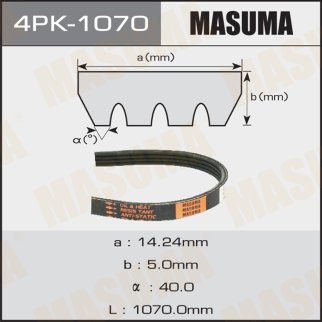 Ремень ручейковый Masuma 4PK-1070 фото