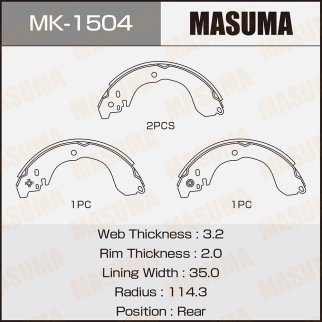 Колодки барабанные к-кт Masuma MK-1504 фото