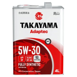 Масло моторное TAKAYAMA Adaptec 5W30 API SN GF-6А (метал.) синт. 4л фото