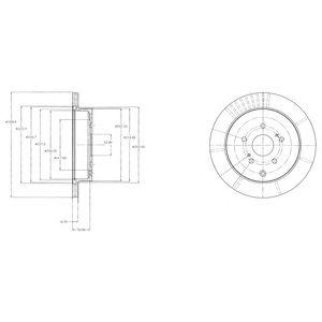 Диск тормозной задний вентилируемый DELPHI BG4329 фото