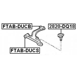 Сайлентблок нижнего рычага передний FEBEST FTAB-DUCS фото 2