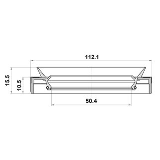САЛЬНИК СТУПИЧНЫЙ ПЕРЕДНИЙ 50.4X112.1X10.5X15.5 фото 2