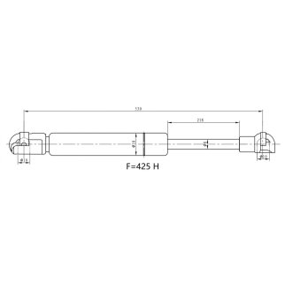 Упор газовый (амортизатор) для а/м Nissan Qashqai (13-) (крышки багажника) (GS 1406) фото 3