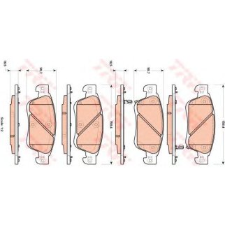 Колодки тормозные передние к-кт TRW GDB3503 фото