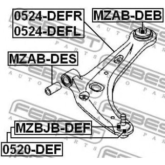 Рычаг передний левый FEBEST 0524-DEFL фото