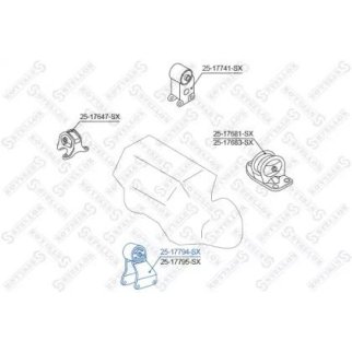 25-17794-SX_подушка двигателя передняя! Nissan Maxima CEFIRO A33 1998-2006 фото