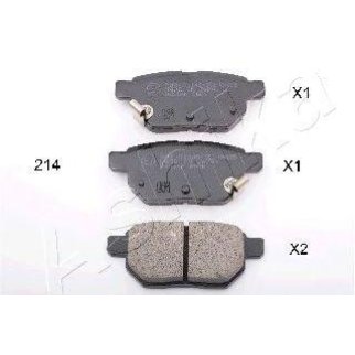 Колодки тормозные задние дисковые к-кт ashika 51-02-214 фото