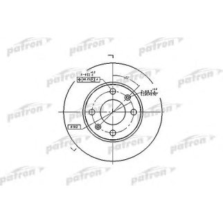 Диск тормозной передн CITROEN: C15 84-05, SAXO 96-03, VISA 84-91, ZX 91-97, ZX Break 93-97, PEUGEOT: 106 I 91-96, 106 II 96-, 205 I 83-87, 205 I кабрио 86-94, 2 фото