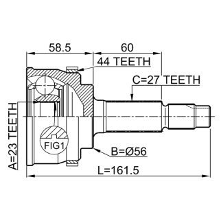 ШРУС НАРУЖНЫЙ23X56X27 (FEBEST) фото 2
