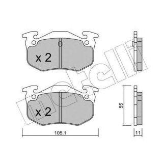 Колодки тормозные к-кт metelli 22-0038-0 фото