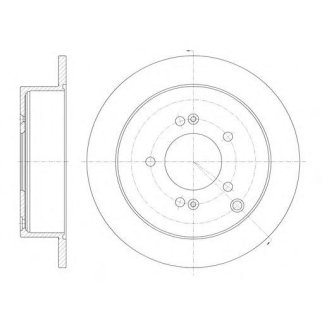 6756.00_диск тормозной задний! Hyundai Santa Fe/Trajet/Tuscon 2.0-2.7 01> фото