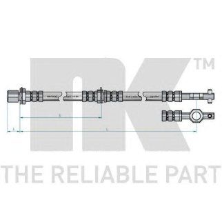 Шланг тормозной передний TOYOTA Corolla, Celica, Carina фото