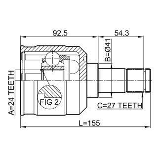 ШРУС внутренний FEBEST 0411-EA фото 2