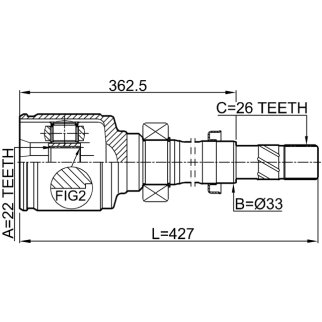 ШРУС внутренний FEBEST 2411-KANGIIRH фото 2
