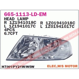 Фара левая DEPO 665-1113L-LD-EM фото