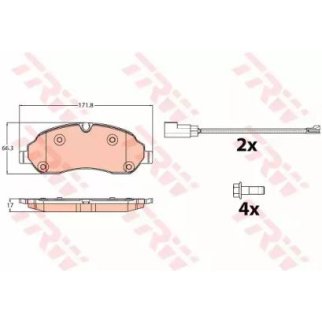 Колодки тормозные передние к-кт TRW GDB2117 фото