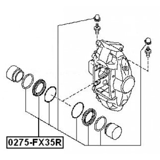 Ремкомплект тормозного суппорта заднего INFINITI FX35/FX37/FX50/G37/NISSAN Z350 08-> FEBEST 0275-FX35R фото 2