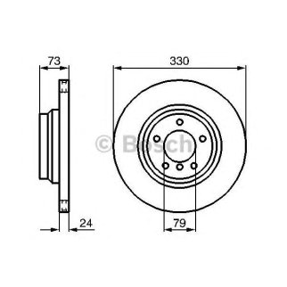 Диск тормозной передний вентилируемый BOSCH 0 986 479 215 фото