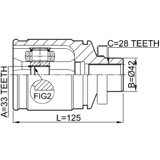 ШРУС ВНУТРЕННИЙ ПРАВЫЙ33X42X28 (FEBEST) фото 2