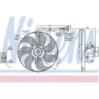 NS85683_вентилятор охлаждения! Audi A3, VW Golf/Polo 1.0-2.8i/D 92> фото